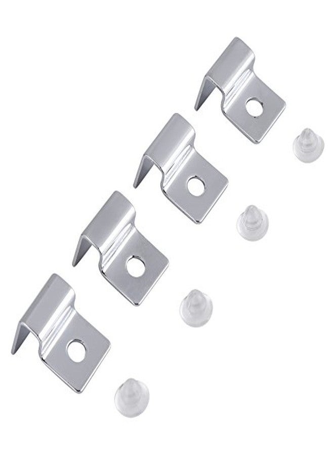 Hffheer 4 Size 4Pcs Stainless Steel Aquarium Fish Glass Cover Support, Stainless Steel Fish Cover Holder Anti-Slip Fish Holders Aquarium Accessories Universal Lid Clips(8mm) - Image 1